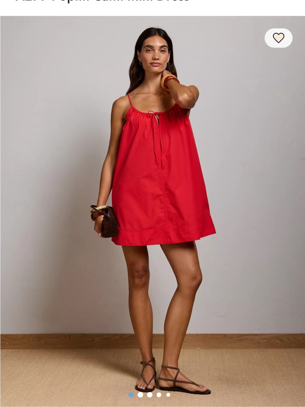 American Eagle Outfitters Red Spaghetti Strap Babydoll Dress